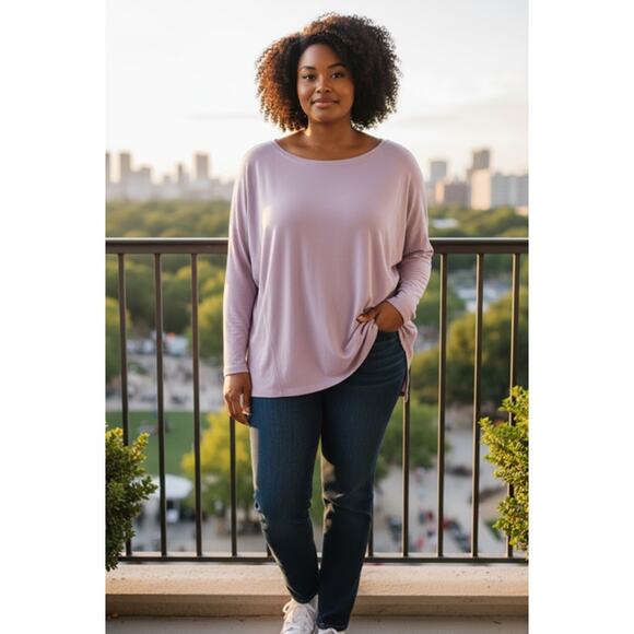 Athleta Long Sleeve Top – Size Large – Lilac – Super Soft Modal Blend - Picture 1 of 2
